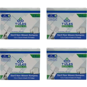 Steril Non Woven Kompres / Steril Gazlı Bez Spanç 100'lü 4 Kutu