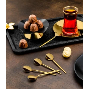 Mess 6'lı Çay Kaşık Titanyum Gold