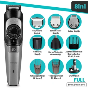 GM-8125 Full 8in1 Erkek Bakım Seti