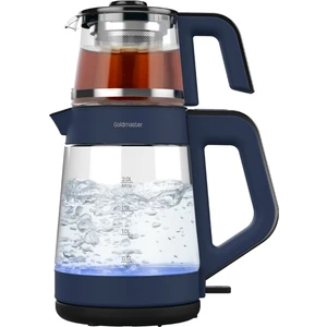 Germany Schott Demlikli Cam Çay Makinesi ve LED Işıklı Su Isıtıcısı GM8320EM