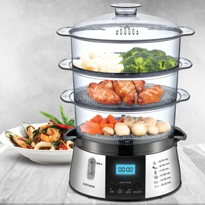 GoldMaster Cookfit Dijital 3 Katlı Paslanmaz Çelik Buharlı Pişirici 10 L – 700-800W Yüksek Performans