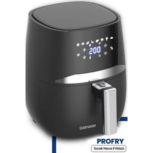 Profry Dijital Dokunmatik 8 Ön Programlı 4.3 Litre Airfryer Yağsız Kızartma Sıcak Hava Fritöz GM7467