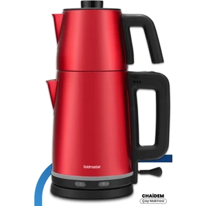 Chaidem 2200W Damlatmaz Çelik Çay Makinesi ve Su Isıtıcısı Kırmızı