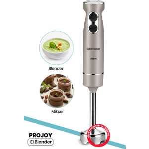 Projoy 4 Bıçaklı Sessiz 2 Kademeli Paslanmaz Çelik 1000W El Blender BY-5214R