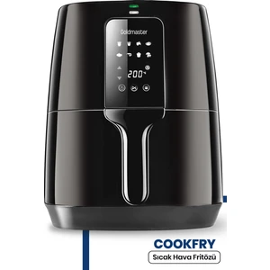 GoldMaster Cookfry Dijital Dokunmatik 8 Ön Programlı Airfryer Yağsız Sıcak Hava Fritöz