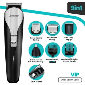 Vip 9in1 Erkek Bakım Kiti ve Tıraş Makinesi