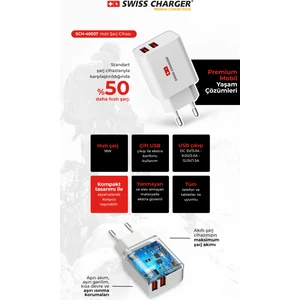 Swiss Charger Hızlı Şarj Adaptörü 40027