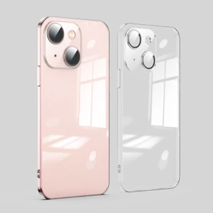 Için Cam Lens Telefon Kılıfı - Şeffaf (Yurt Dışından)