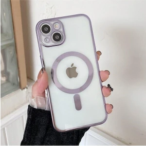 Iphone 14 Magsafe Uyumlu Parlak Lazer Kapak