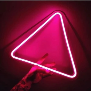 Honey Concept Pembe Üçgen Neon LED