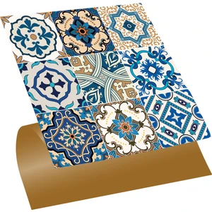Kendinden Yapışkanlı Etnik Karo Desenli Pvc Karo 30x30 cm 11 Adet 1m2