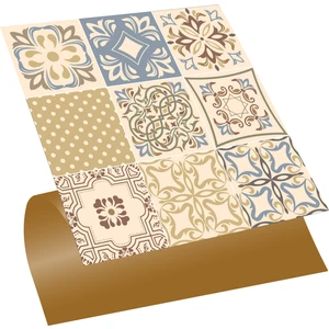 Kendinden Yapışkanlı Soft Çiçek Desenli Pvc Karo 30x30 cm 11 Adet 1m2