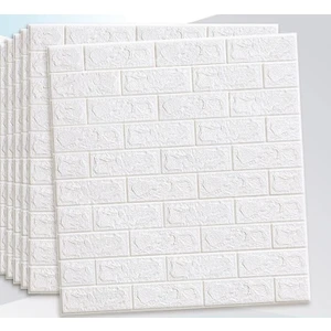 Renkli Duvarlar Kendinden Yapışkanlı Sünger Tuğla Duvar Paneli 70X77 cm 6 Adet