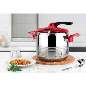 Oscar Neomatik Kapak Bakalit Kulplu Düdüklü Tencere Kırmızı