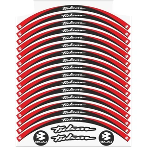 Pulsar 200 Ns Jant Şeridi Siyah-Kırmızı