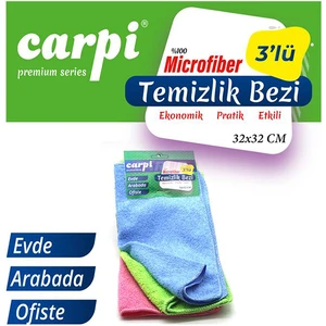 Mikrofiber Temizlik Bezi 3'lü Set 32X32 cm