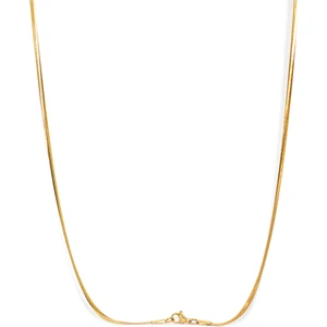 Altın Sarısı Çelik Yılan Snake Kolye Erkek Zincir 3 Mm 65 Cm