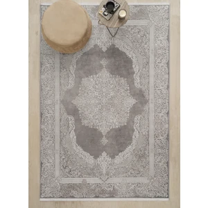 Kaşmir Halı Viskon Premium Alaz Gri 120X180 cm Salon Mutfak Halısı Yolluk Kilim