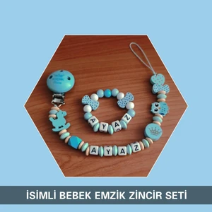 Sahi Aksesuar Isimli Emzik Zinciri ve Bebek Bileklik- Bebek Hediyesi 135