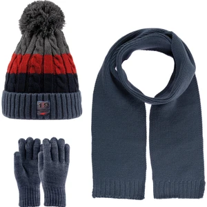 9-15 Yaş Erkek Çocuk Atkı Bere Eldiven Takımı, 3 Lü Set
