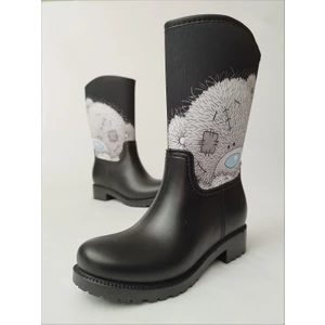 Sea & Blue Shoes Ayıcık Baskılı Su Geçirmeyen Kız Çocuk Yağmur Çizmesi