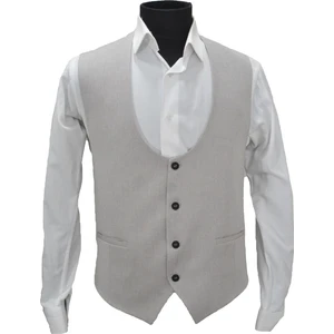 Mentor Regalo Büyük Beden U Yaka Erkek Yelek Bej 52001