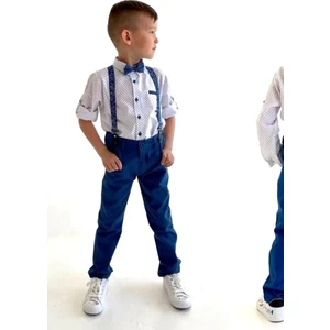 Abiye Kids Erkek Çocuk Mavi Renk Papyonlu Takım Aby0013