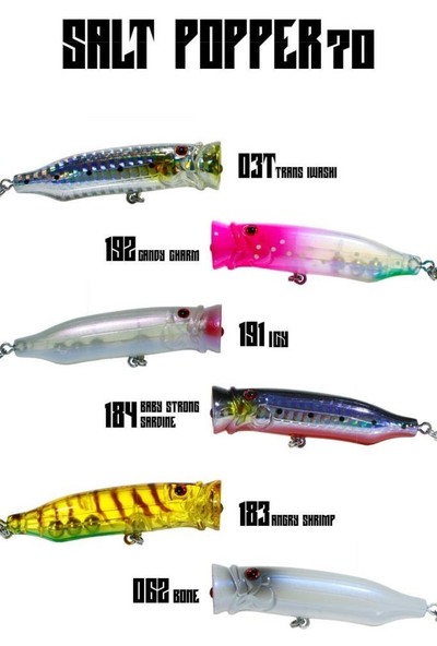 Fujin Salt Popper 70MM 9.5gr Su Üstü Maket Balık
