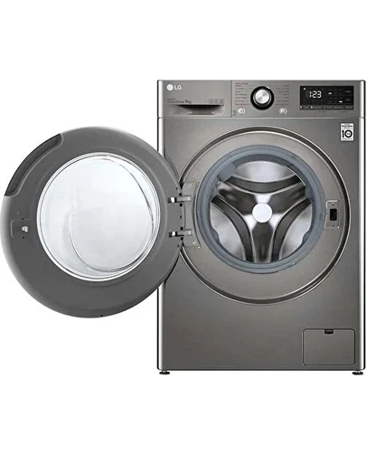 Resim Lg F4V3VYWKPE 9 kg 1400 Devir Gümüş Çamaşır Makinesi 