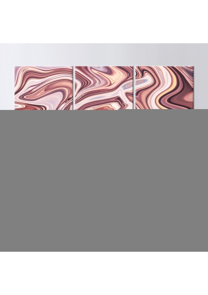 3 Parçalı Kanvas Tablo, Pembe Tonlar Duvar Sanatı, Soyut Sanat, Çağdaş Kanvas, Modern Posteri,