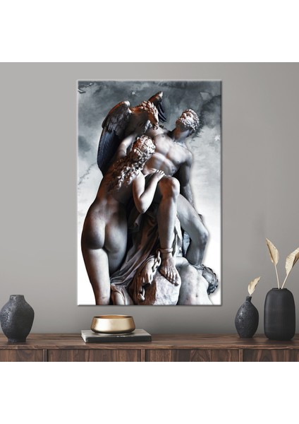 1 Parça Kanvas Tablo, Modern Posteri, Soyut Sanat, Kadın ve Erkek 3 Boyutlu Kanvas,