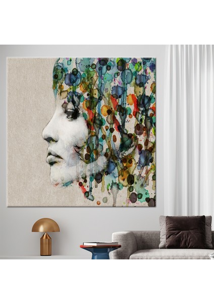 1 Parça Kanvas Tablo, Portre Kanvas Dekor, Yüz Baskılı, Modern Hediye Kanvas, Kadın Portre Sanat Ese