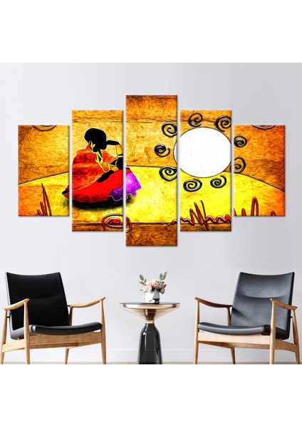 5 Parçalı Mix Kanvas Tablo, Afrikalı Kadın Resim, Afrikalı Kadın Kanvas Baskı, Etnik Kanvas Poster,