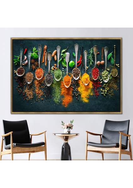 1 Parça Gold Çerçeveli Kanvas Tablo, Soyut Duvar Dekoru, Modern Kanvas, Lüks Kanvas,