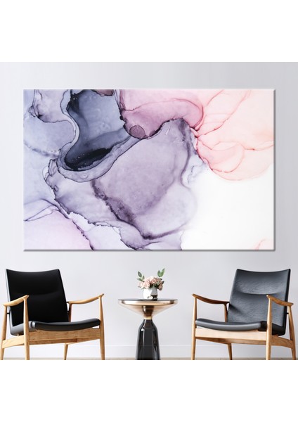 1 Parça Kanvas Tablo, Lüks Mermer Kanvas Sanatı, Soyut Posteri, Pembe Mermer Sanat Eseri,