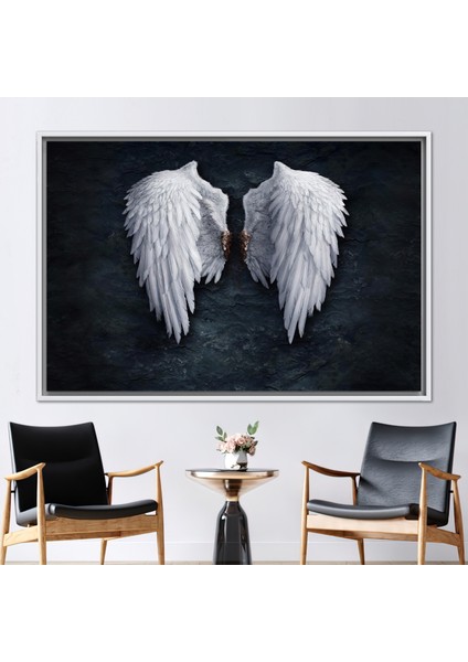 1 Parça Beyaz Çerçeveli Kanvas Tablo, Banksy Wing Kanvas Baskı, Resim Sanat, Moda Kanatları Kanvas,