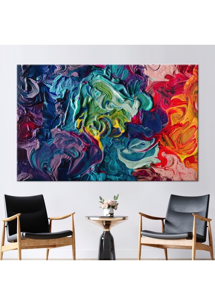 1 Parça Kanvas Tablo, Renkli, Yağ 3 Boyutlu Kanvas, Farklı Renk Sanat Eseri, Modern Hediye Kanvas,