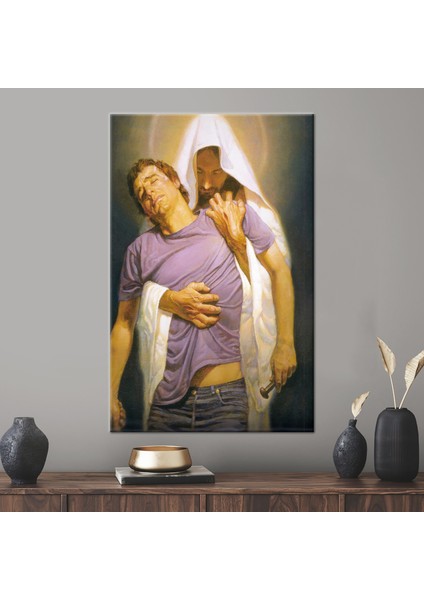 1 Parça Kanvas Tablo, Isa Mesih, Hıristiyanlık Sanat, Soyut Kanvas Sanatı, Modern Kanvas Baskı,