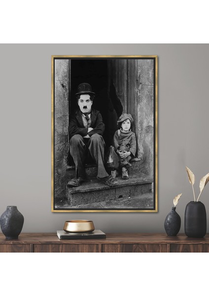 1 Parça Gold Çerçeveli Kanvas Tablo, Ünlü Baskılı, Ünlü 3 Boyutlu Kanvas,