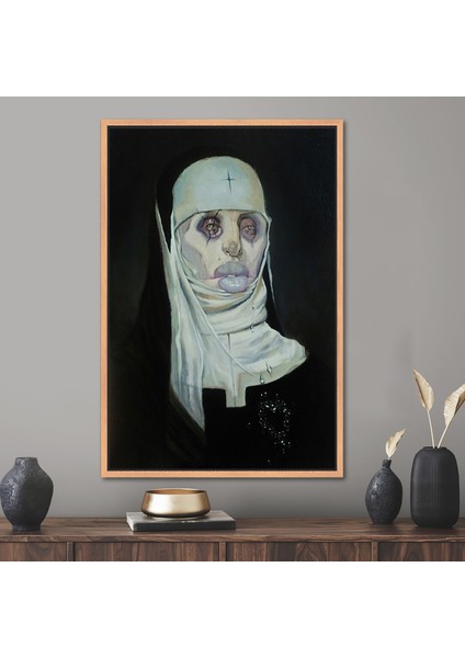 1 Parça Naturel Çerçeveli Kanvas Tablo, Soyut Baskılı, Modern Baskılı, Lüks Kanvas,