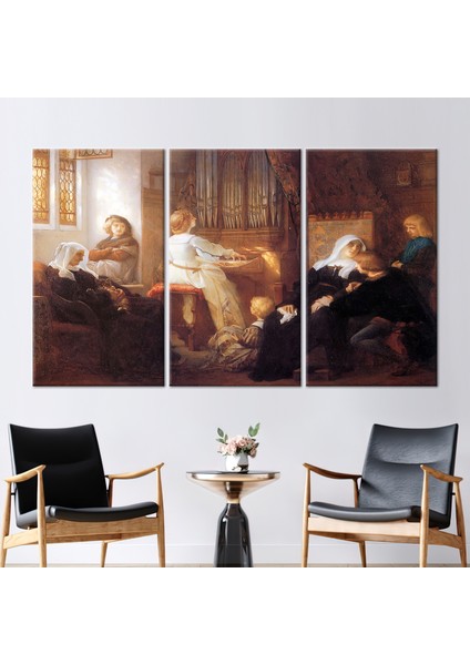 3 Parçalı Kanvas Tablo Alexandre Cabanel Kadın 3 Boyutlu Kanvas Üreme Sanat Eseri