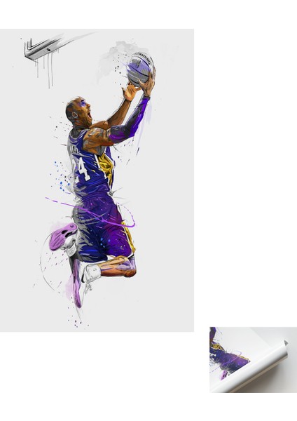 1 Parça Poster Kanvas Tablo Kobe Byrant ??baskeyball Oyuncuları Hediye Kanvas Motivasyon Kanvas P