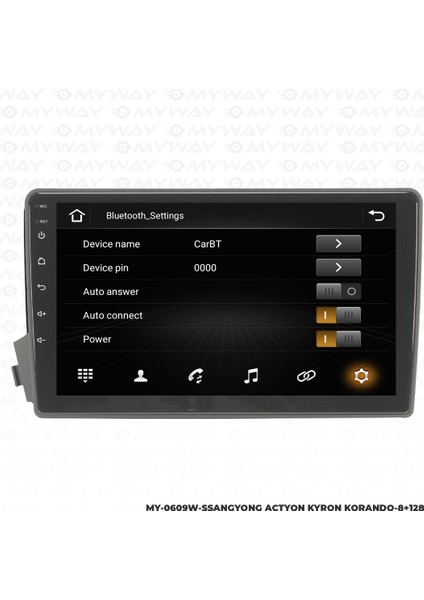 Ssangyong Korando Android Carplay Multimedya Navigasyon Ekran Teyp 8GB+128GB modelleri