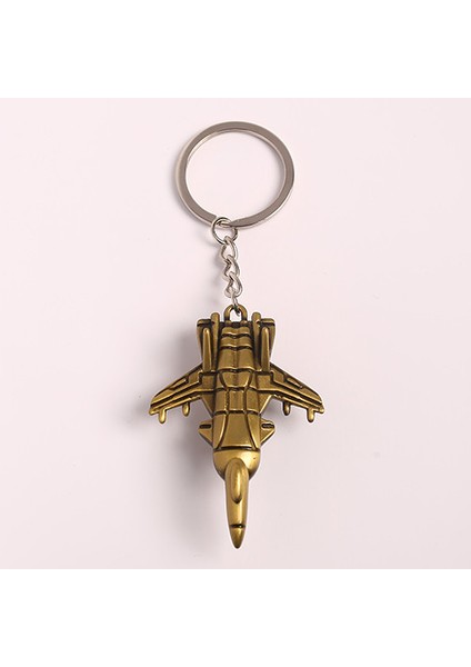F16 Savaş Uçağı Tasarımlı Bronz ANAHTARLIK-ANAH351