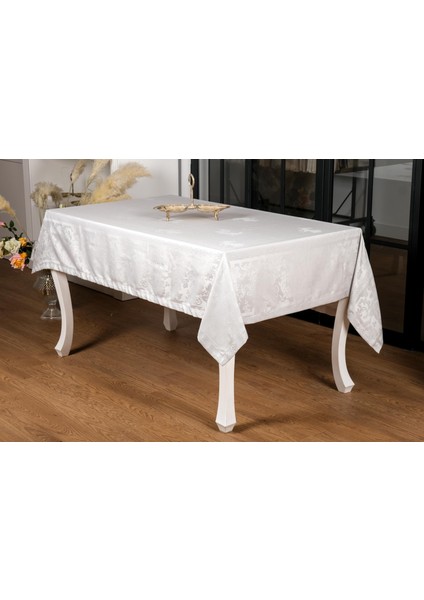 Raya Lüx Jakar Bambu Kumaş Gri Masa Örtüsü 160X220 cm - 1243
