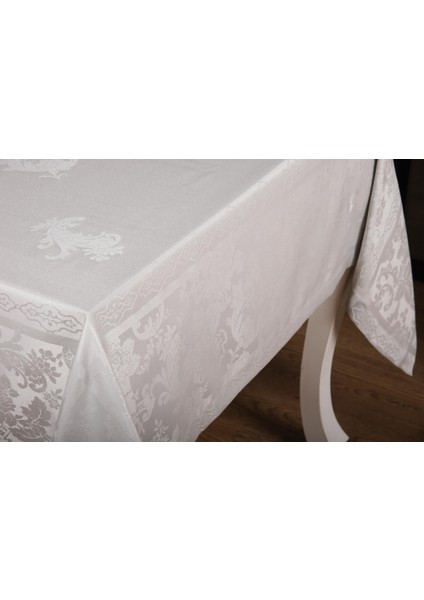 Raya Lüx Jakar Bambu Kumaş Gri Masa Örtüsü 160X220 cm - 1243