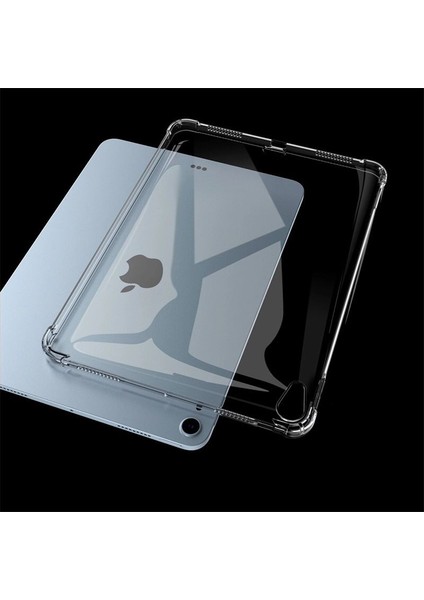 iPad Air 10.9 2022 (5.nesil) Kılıf Şeffaf Silikon Anti Shock Darbe Önleyici Ekstra Koruma Fit Kalıp modelleri