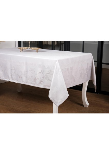 Çınar Lüx Jakar Bambu Kumaş Gri Masa Örtüsü 160X220 cm - 1241 modelleri