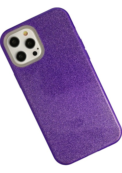 Iphone 12 Pro Max Kılıf Simli Katmanlı Silikon - Mor fiyatları