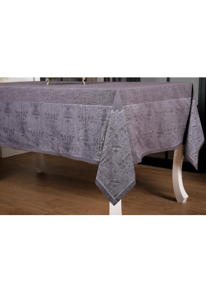 Ayda Lüx Jakar Polycotton Füme Tp Kumaş Masa Örtüsü 160X220 cm - 1244